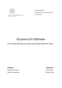 Guanxi och Nätverk-