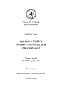 Mandatory Problems and effects of its implementation | LUP Student Papers
