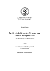 Positiva jurisdiktionskonflikter de lege lata och de lege ferenda | LUP  Student Papers